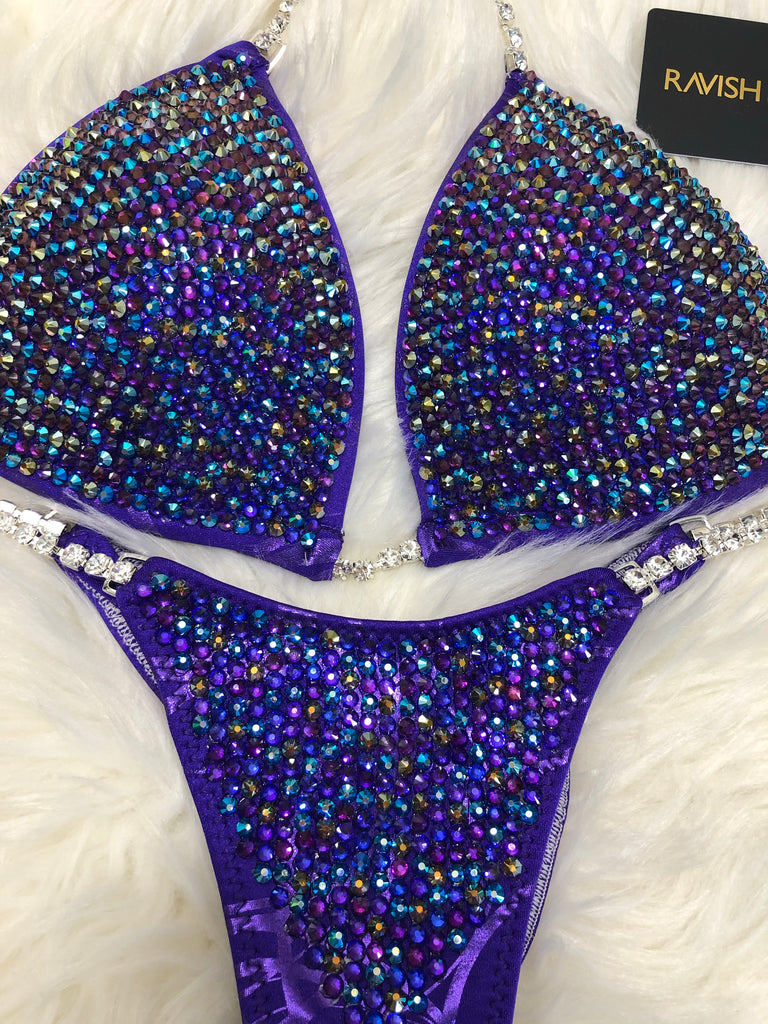 Custom Competition Bikini Aqilla Purple molded cup Included