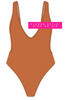 Reversible 2:1 I Heart Donut/Black Seamless Plunge neck and high on hip one piece custom **any color (Seen on Heidi / donut one piece)