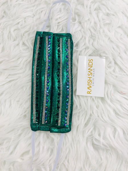 Rhinestone Washable Face mask (not hospital grade) * this can be done on any of our solids or prints** only exclusion is sequin