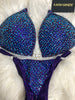 Custom Purple Luxe W/Color crystals Competition Bikini and molded cup Included