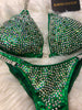 Custom Confetti Bliss emerald clear ab Competition Bikini