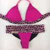 Pink/Black Cheetah Band 4:1 Flip It Reversible Bikini Brazilian Cheeky arnold
