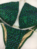 Custom Bling Celebrity 1ab colored crystal (4 tier dangle $30 upgrade) Competition Bikini