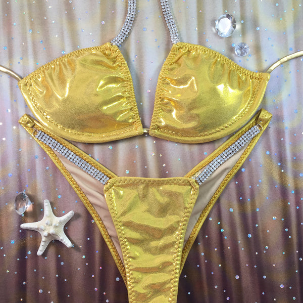 Sunflower Gold Metallic (Connector #2 Gold)MIDCOVERAGE Cheeky