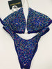 Custom Wellness/Euro cut Competition Bikinis Purple fuchsia blue