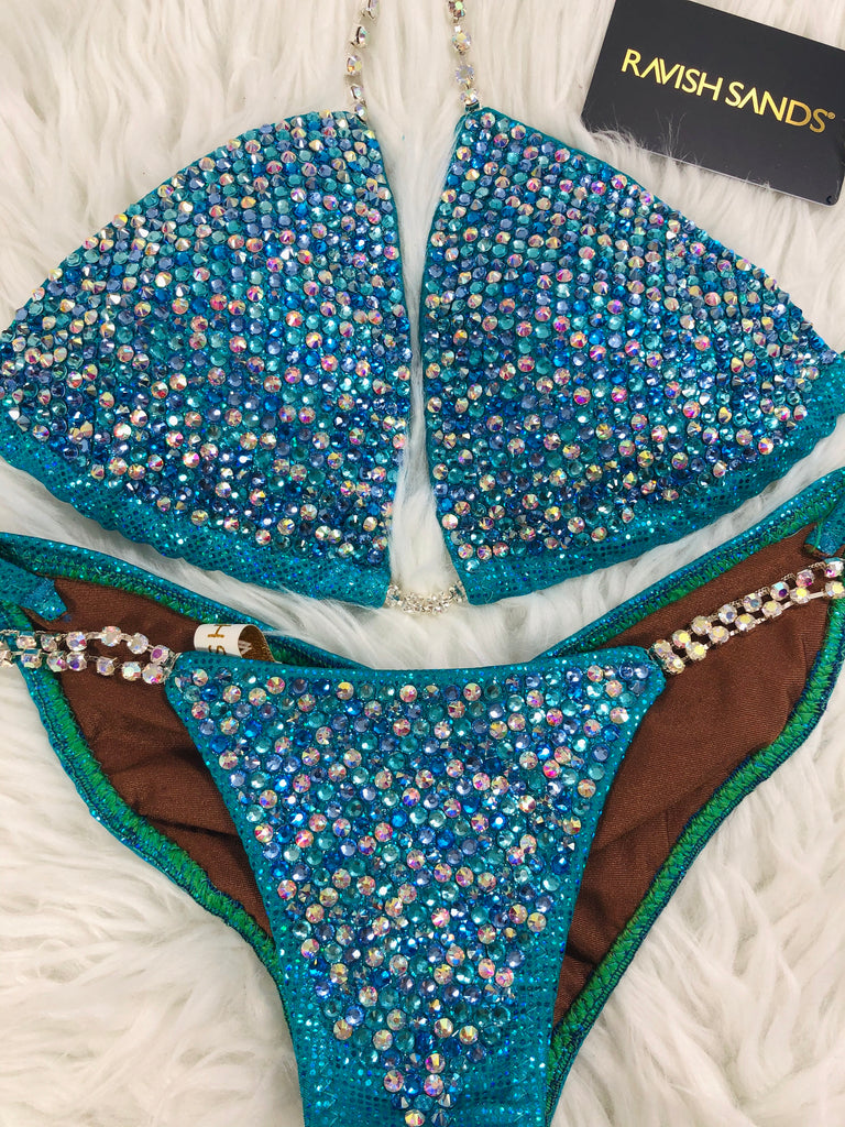 Custom Competition Bikinis Multitone (Aqua turquoise)