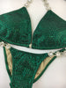 Custom Bling Luxe w/color upgrade (1solid color crystal-non ab)Competition Bikini (available color chart photos below)