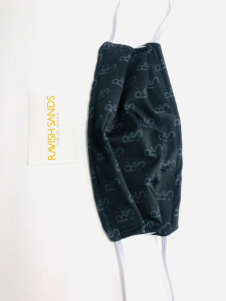 Black grey RS Washable Face mask (not hospital grade)