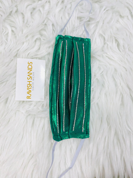Rhinestone Washable Face mask (not hospital grade) * this can be done on any of our solids or prints** only exclusion is sequin