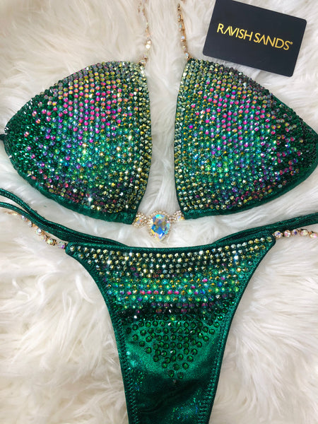 Custom Competition Bikinis Green Dragon volcano
