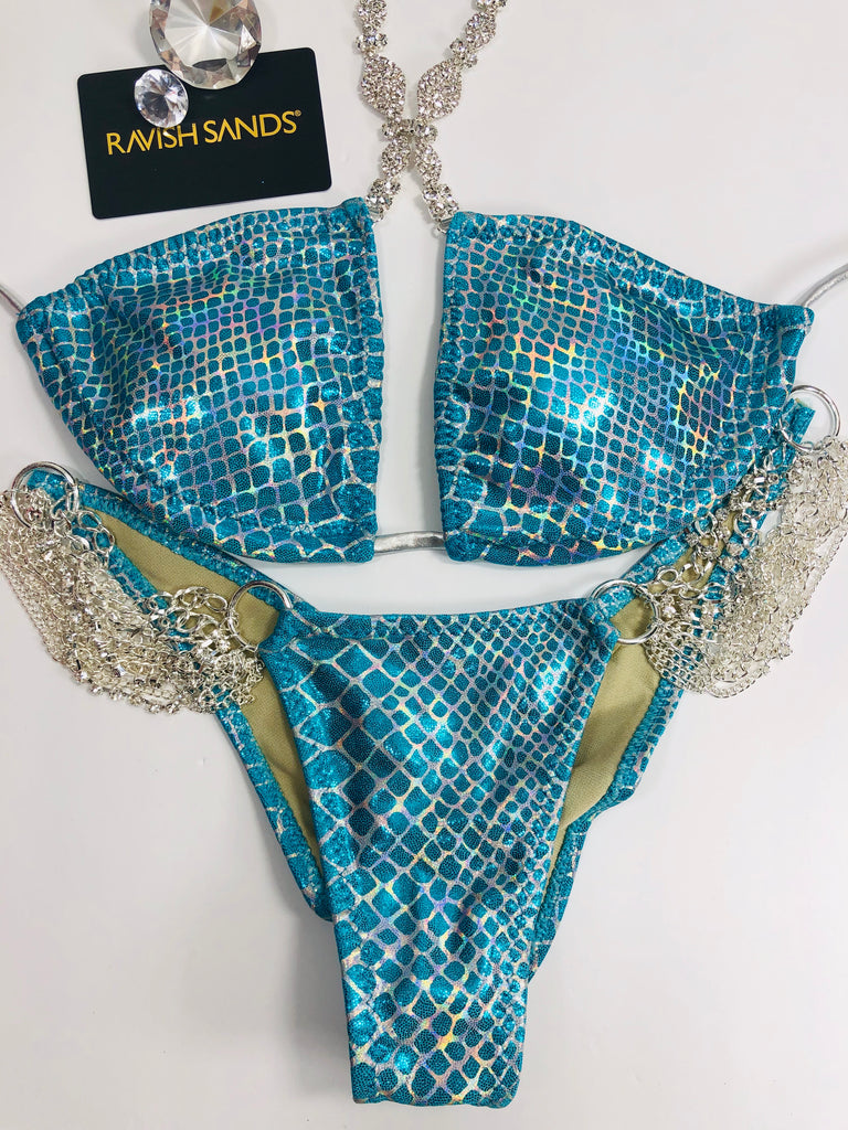 Turquoise Silver Snake(Connectors #21,#28)  Brazilian Cheeky Quick Ship