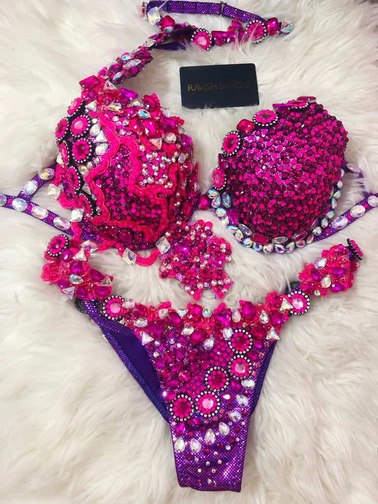 Custom Katelyn Pink Chic Themewear bikini $750 or bikini and wings $1400