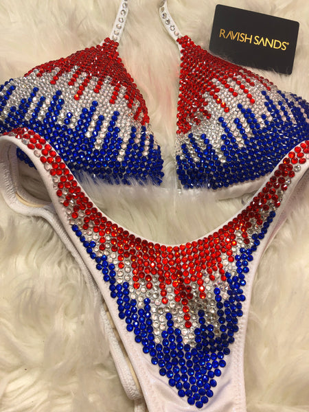 Custom Flag USA Physique/ Figure Suit
