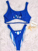 Custom Peekaboo Cage Plunge V-cut belted bottoms ***(SUIT SOLD PER PIECE OR SET, price varies)*you can choose fabric colors