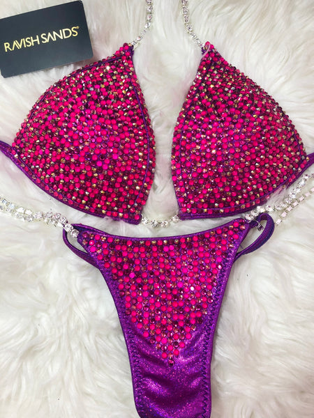 Custom Competition Neon Pink Fuchsia Molded cup top