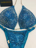 Custom Competition Bikinis Capri Blue ab Molded cup top