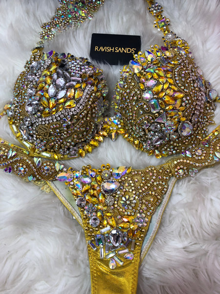 Custom Gold Themewear bikini $899 or bikini and wings $1600