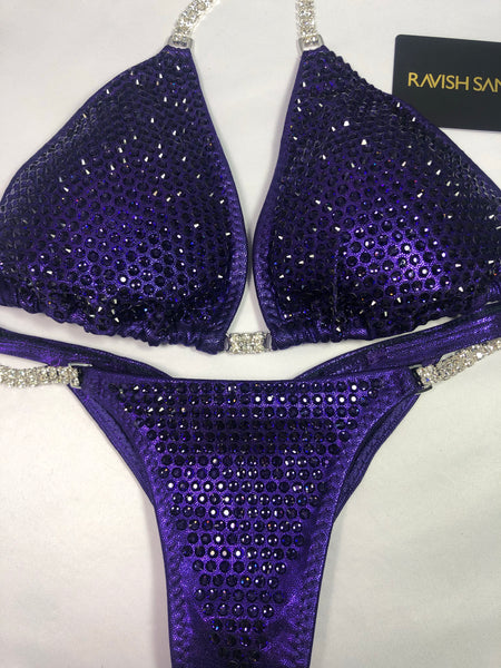 Custom Bling Luxe w/color upgrade (1solid color crystal-non ab) Purple