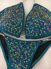 Quick View Competition Bikinis Blue/Teal Bling Luxe