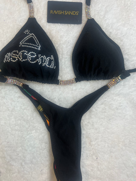 Custom Team logo Ascend Posing bikini w/Embellishments