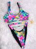 Custom Peekaboo Plunge V-cut belted bottoms ***(SUIT SOLD PER PIECE OR SET, price varies)*you can choose fabric colors