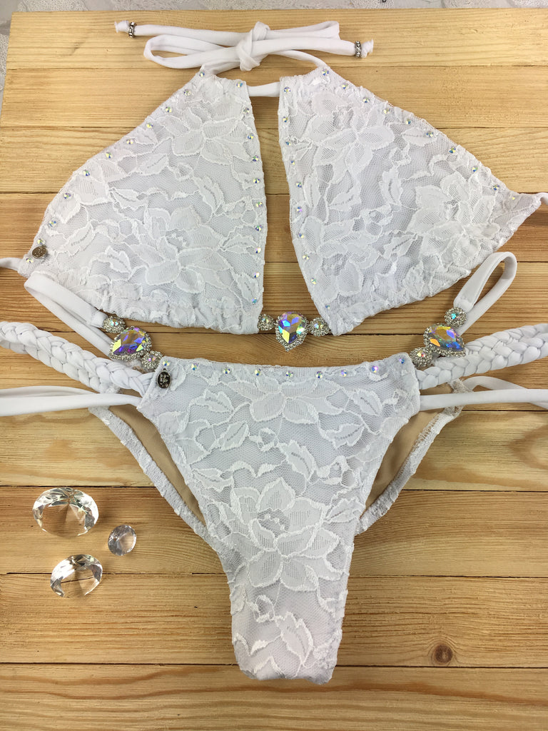 Custom Multi String Braid Bling lace Bride Swarovski bikini Wedding/Honeymoon***(SUIT SOLD PER PIECE OR SET, price varies)