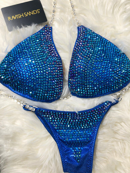 Custom Competition Bikinis Multitone sideways gradient (blue/aqua)