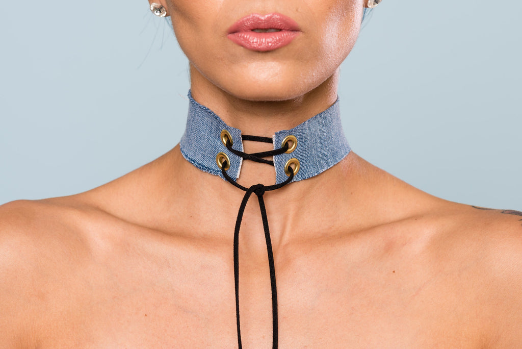 Denim Babe Choker