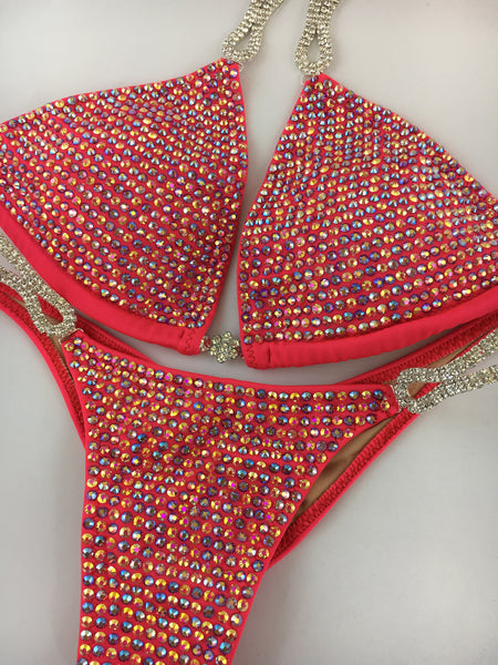 Quick View Competition Bikinis Coral Bling Luxe