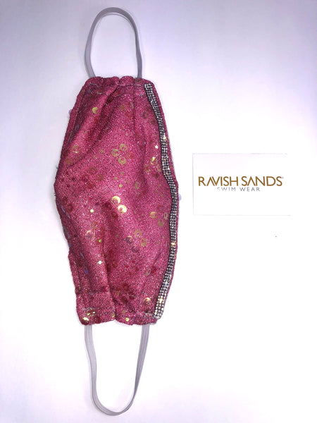 Rhinestone Washable Face mask (not hospital grade) * this can be done on any of our solids or prints** only exclusion is sequin