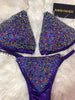 Competition Bikinis Purple pink blue multi Bling Luxe