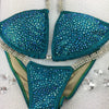 Molded cup included , Extravagant Glam Competition Bikinis Custom any color fabric with mixLimited time Special (any fabric combo) crystal option:Jet AB, Aqua AB, Light Siam AB, OR Peridot AB ONLY