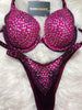 Custom Competition Bikinis Pink StarDaze Underwire Push up bra Wellness bikini