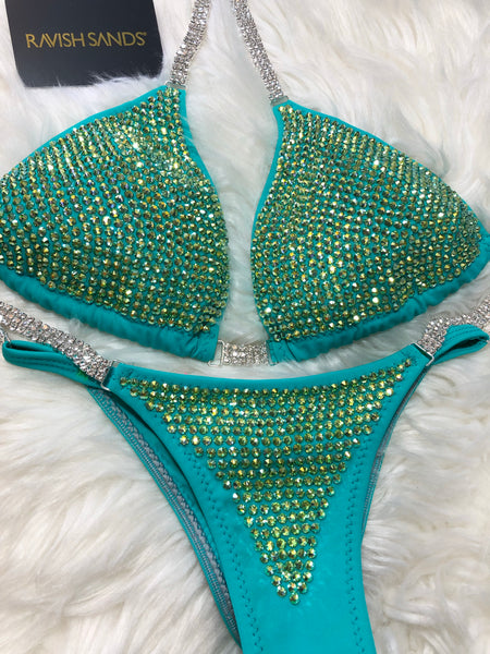 Custom Competition Bikinis Mint Green