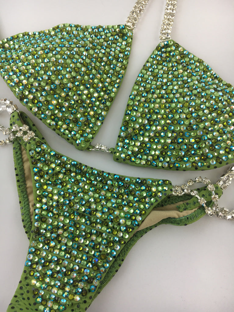 Quick View Competition Bikinis Bling Luxe Green Swarovski