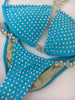 Custom Bling Elite(Choose in any fabric color) Competition Bikini (Clear or clear ab crystals on suit)