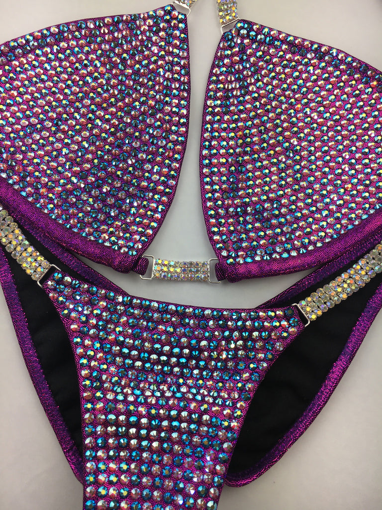 Quick View Competition Bikinis Purple Bling Luxe Swarovski Crystals