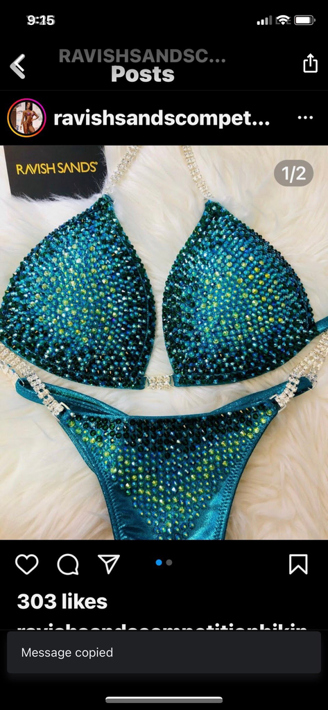 Wellness nov 12 triangle top teal suit but bottom crystal layout of the teal purple design (connectors tbd)