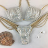 White Sparkle (Connectors #2 Gold,4 tier dangle) MIDCOVERAGE Cheeky