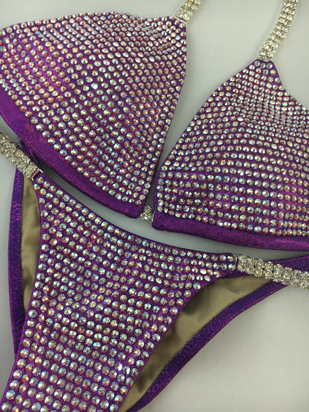 Quick View Competition Bikinis Purple Bling Luxe
