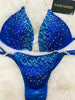 Custom Blue Sparkdazzle Competition Bikini and molded cup Included