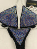 Custom Bling DELUXE Luxe black blue pinks (ALL COLOR AB)Competition Bikini