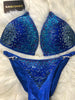 Custom Competition Bikinis sideways  Gradient  blue molded cup top