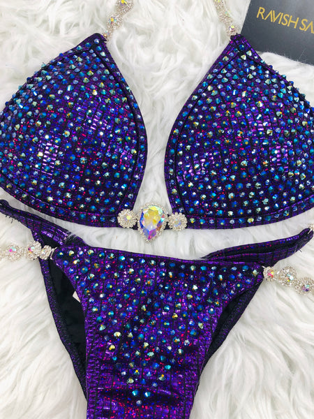 Molded cup included , Extravagant Glam Competition Bikinis Custom any color fabric wiLimited time Special (any fabric combo) crystal option:Jet AB, Aqua AB, Light Siam AB, OR Peridot AB ONLY
