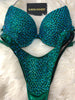 Custom Competition Mystical Emerald Underwire Push up bra Wellness bikini