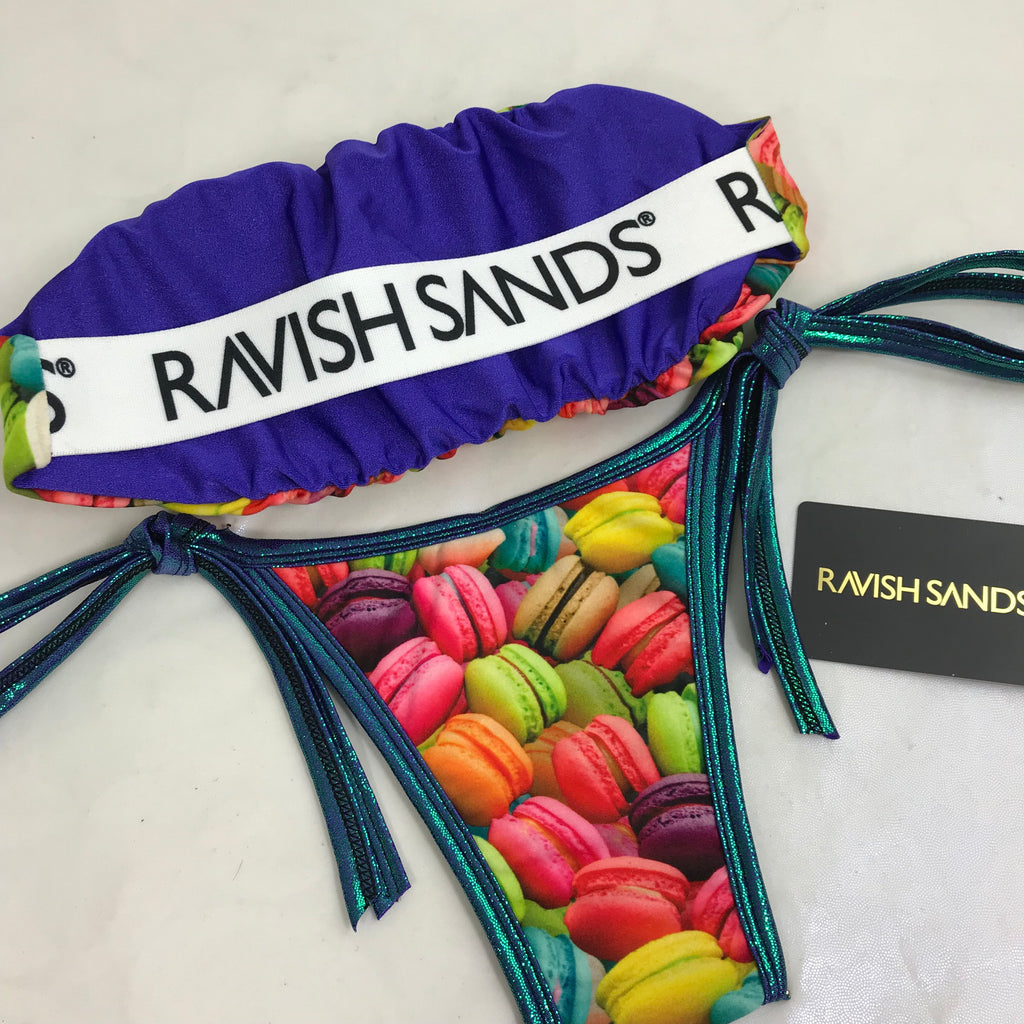 Custom Seamless Strapless Ravish Monogram Macaroon tie string bikini***(SUIT SOLD PER PIECE OR SET, price varies)***(SUIT SOLD PER PIECE OR SET, price varies)