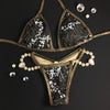 Black/Bronze Sparkle Trim Sequin (Conn#16 Gold AB)Micro Cheeky