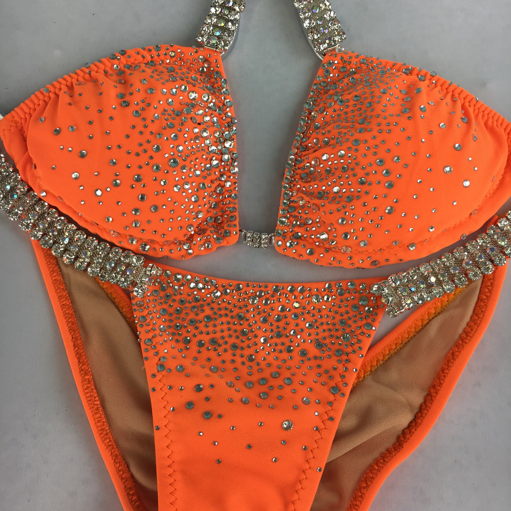 Glitz Matte Orange Small Top/Micro Cheeky Quick Ship