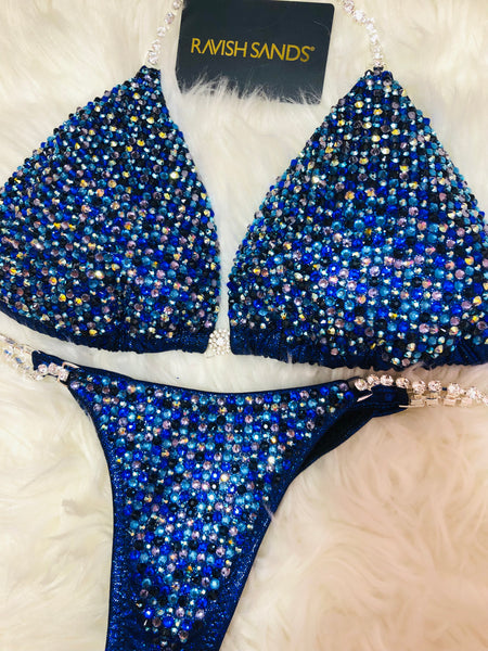 Custom Blue Luxe Competition Bikini