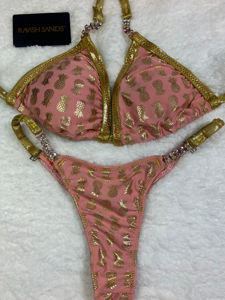 Adjustable s-hook w/loops Custom Pineapple Posing Bikini